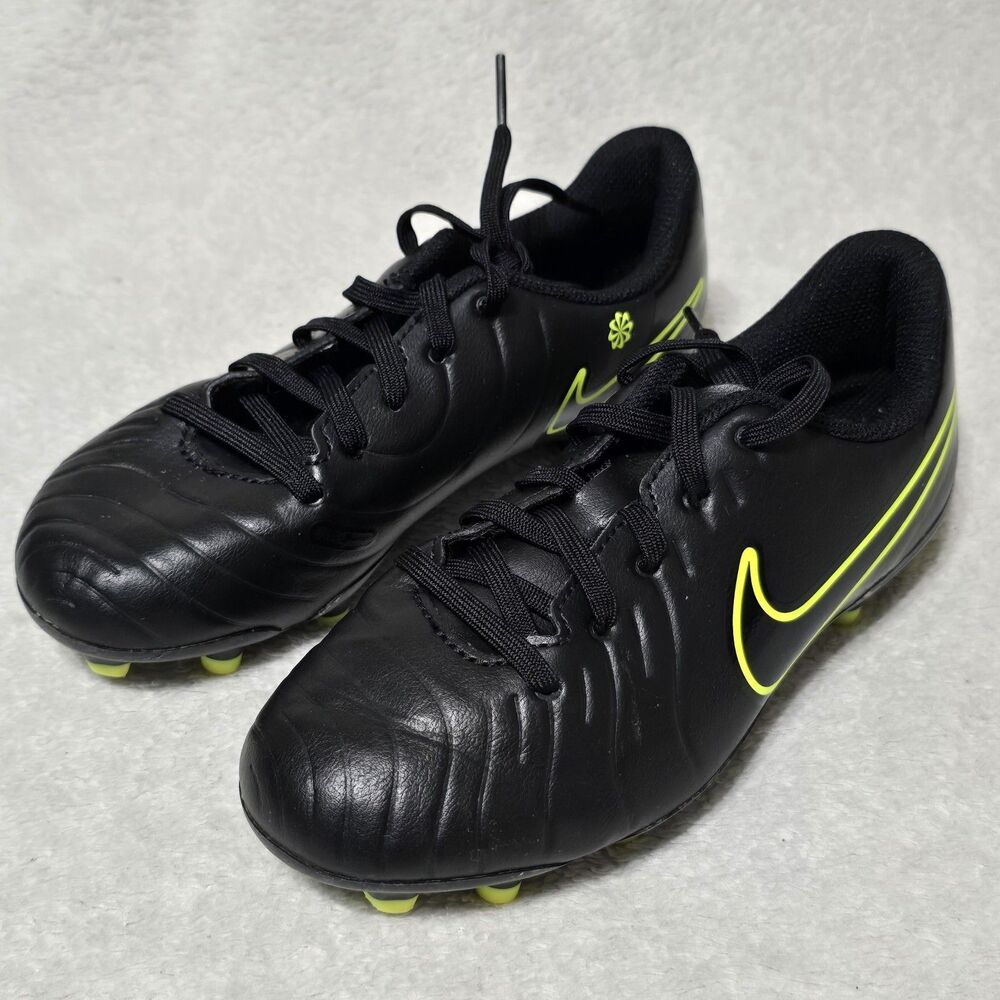 Nike Jr Tiempo Youth Sz 1.5 Legend 10 Club FG/MG Soccer Cleats DV4352-001 Shoes